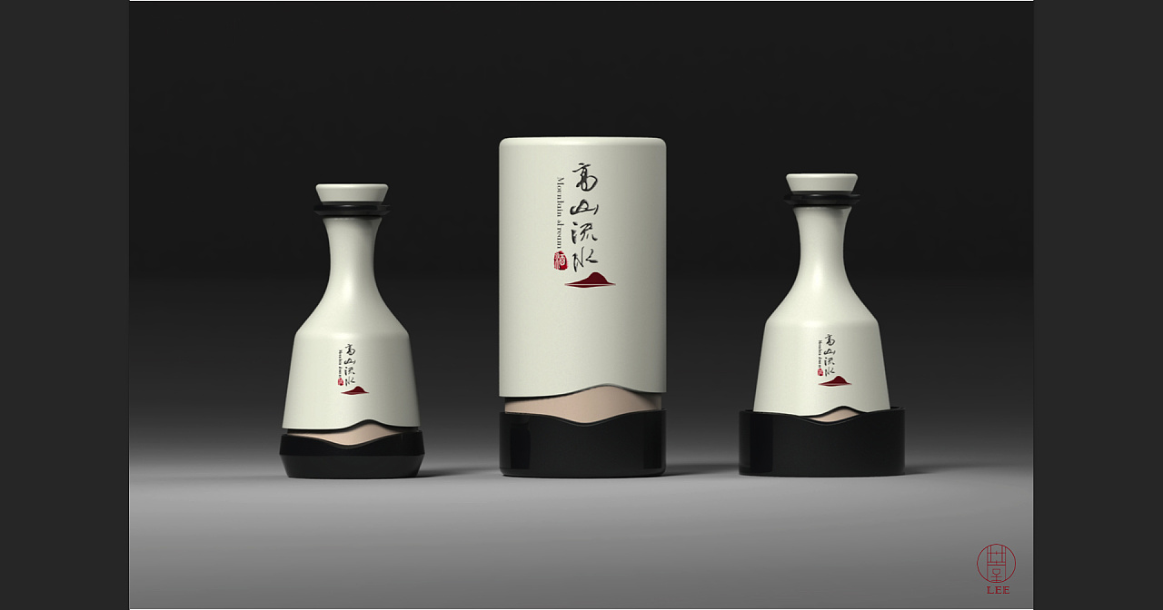 高山流水 白酒瓶形的詩(shī)意與平面包裝設(shè)計(jì)